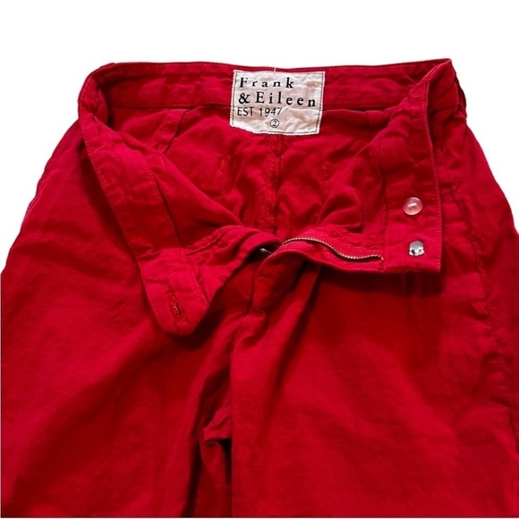 Frank & Eileen Kinsale Performance Pant Raw Hem High Rise 2 Red classic cropped - Picture 10 of 15